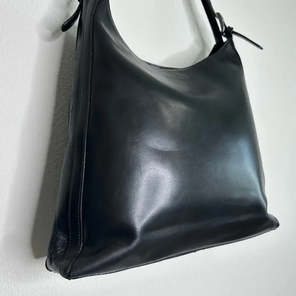 GianFranko Ferre Black Leather Shoulder Bag